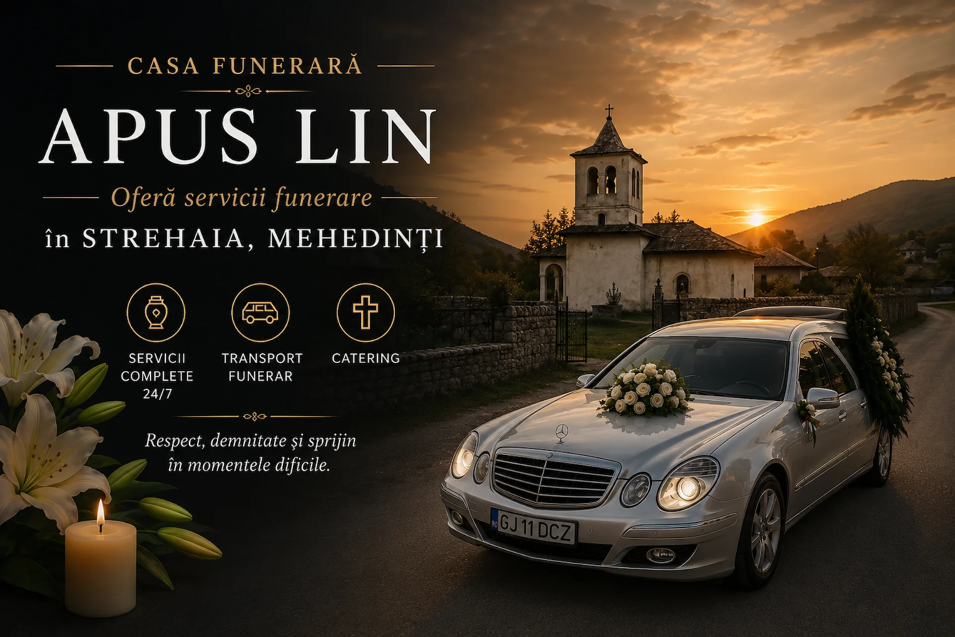 Servicii funerare Apus Lin în Strehaia